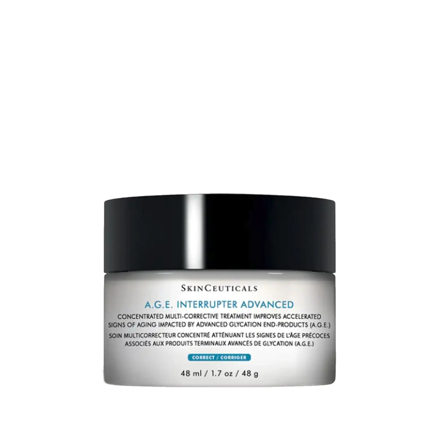 SkinCeuticals - A.G.E. Interrupter Advanced, 48g. soin multicorrecteur concentré atténuant les signes de l'âge précoces associés aux produits terminaux avancés de glycation.