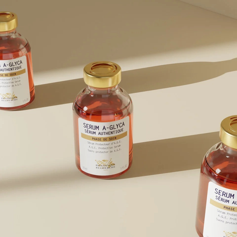 3 bouteilles de serum authentique Serum A-Glyca, sérum protecteur d'A.G.E par Biologique Recherche