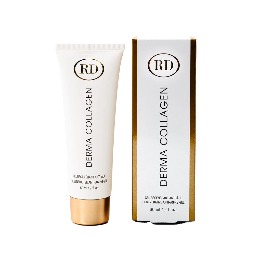 Derma Collagen, gel régénérant anti-âge par RD et son emballage.