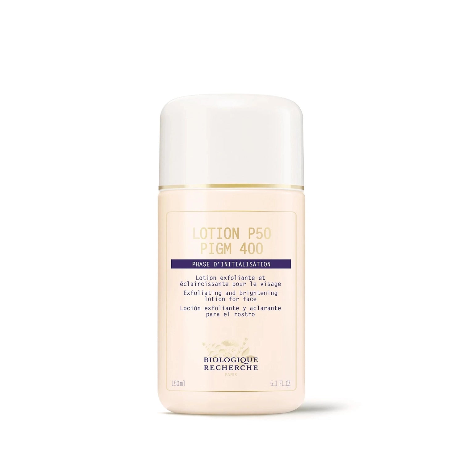 Biologique Recherche - Lotion P50 PIGM 400, 150ml. Lotion exfoliante et éclaircissante pour le visage.